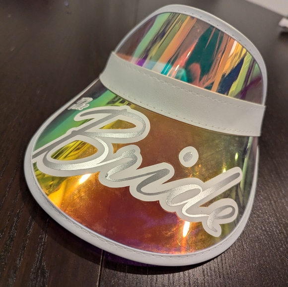 Iridescent Bride Visor - Picture 2 of 4
